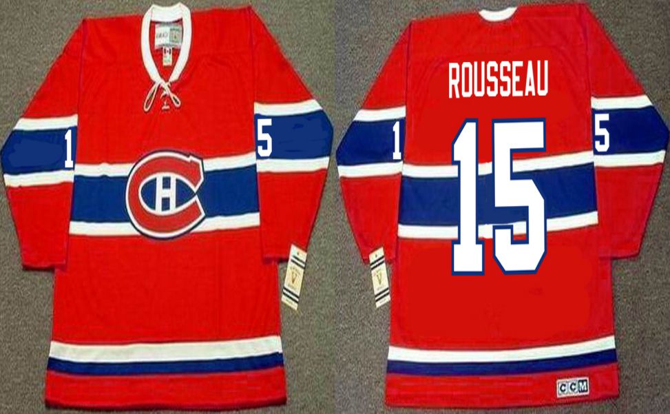 2019 Men Montreal Canadiens #15 Rousseau Red CCM NHL jerseys